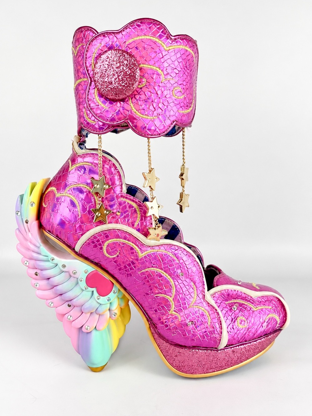 Irregular Choice Dreamscape Light Up Wing Heels | Pink | NIB EU 39